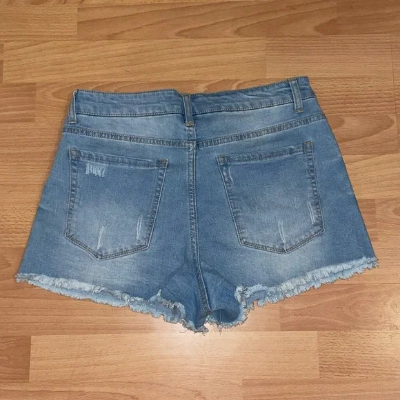High Waisted Jean Shorts - Picture 2 of 6
